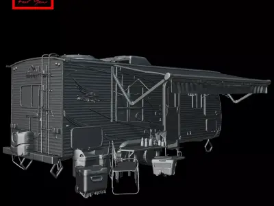 Travel trailer large 3D model