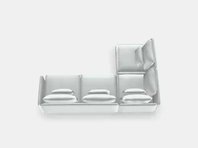 SODERHAMN Corner sofa 4-seat 1 Low-poly 3D model