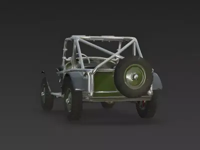 Neo-Retro Light Recon Patrol Vehicle 3D Model Low-poly 3D model