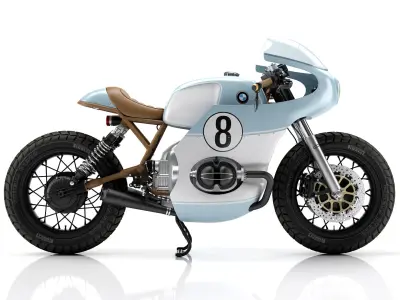 Cafe Racer R80 Motorcycle 3D model