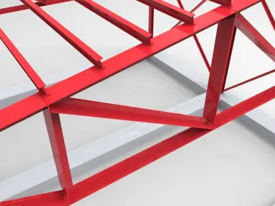 Industrial Steel Shed 3D model