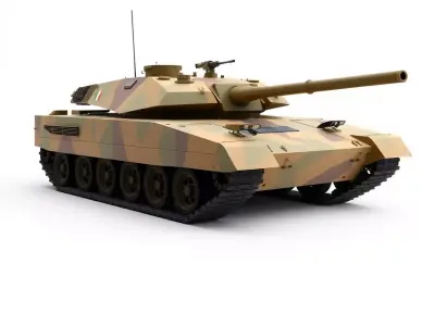Desert Camouflage Tank model pack Low-poly 3D model