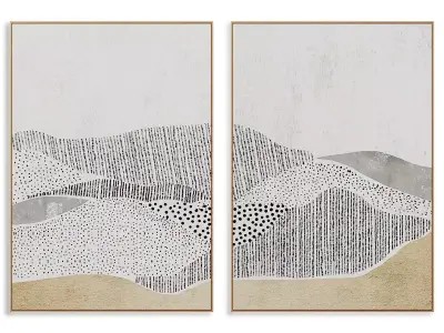 Abstract Painting Frame set 3D model 122