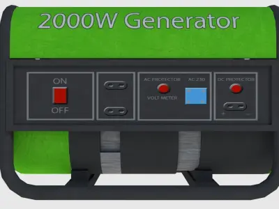 Power Generator - Game Ready Low-poly 3D model
