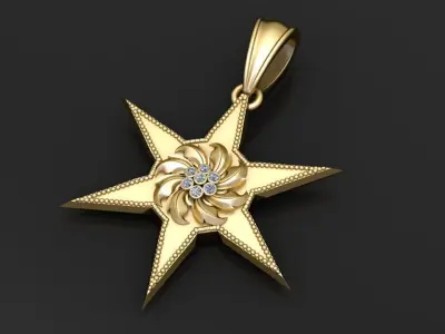 Starburst Pendant  3D print model