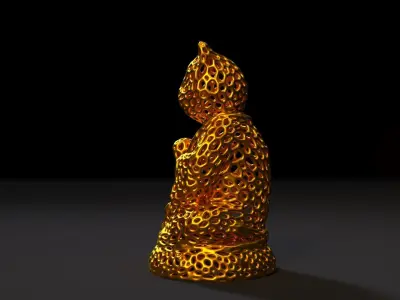 Cat Voronoi 3D print model