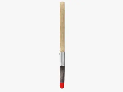 Narrow painting brush 02 3D model