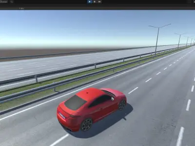 Audi TT 2017 Low-poly 3D model