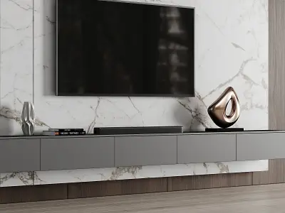 Tv Wall set 03 3D model