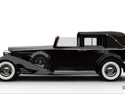 1938 Cadillac V16 - Vintage 3D Car Model 3D model