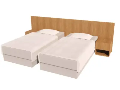 Twin Bed Free 3D print model
