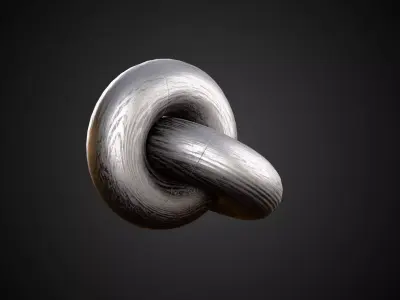 Two Ring Buckle Ornament Low-poly 3D model