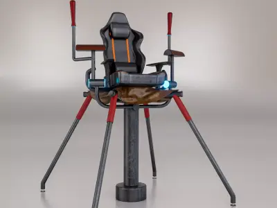 Scifi Chair 3D model Low-poly 3D model