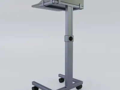 Sci Fi Lecturn Podium Free 3D model