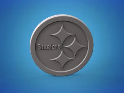 Steelers logo sign art STL model for CNC 3D printing 3D print model