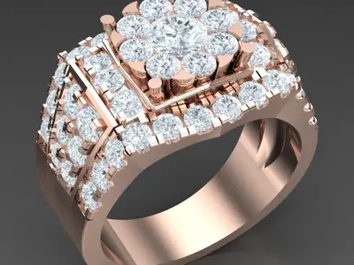 Luxury Men Rings Designs 6MR037 3D print model