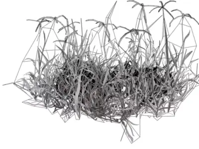 Realistic Lawn Grass Clump Pack Low-poly 3D model