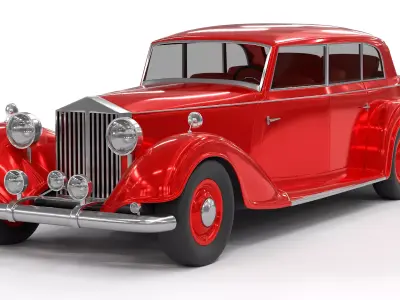 Retro Sedan Car 1920 3D model