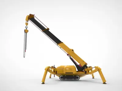Mini crane Low-poly 3D model