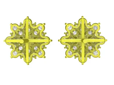 5911 Luxury Diamond Earrings 3D print model