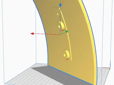 Motorcycle rear fender-plate holder 200X200 3D print model