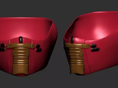 helmet high poly sculpt 3d printable ver 7 3D model 3D model