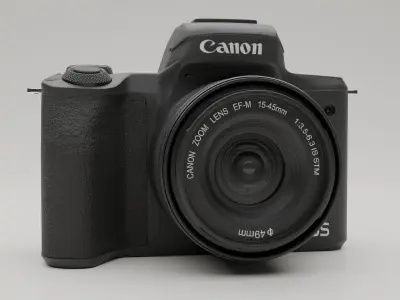 Cannon Camera Low-poly 3D model