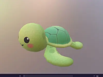 Cute Turtle Low-poly 3D model buy