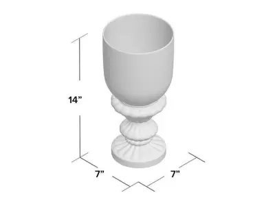 Traditional Glass Hurricane Candle Holder 3D model