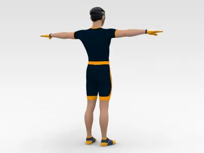 Cyclist 04 3D model