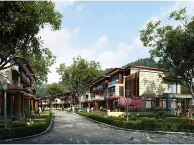 3D model of 2022 luxury fashion villa exterior 09 3D model