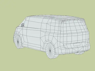 Volkswagen ID Buzz Low-poly 3D model
