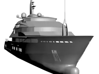 Rich luxury yacht 3D model