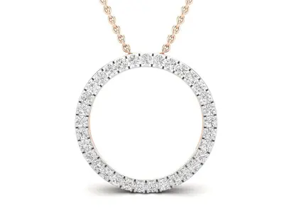 AV 640 Diamond Open Circle Pendant 3D print model