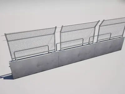 Modular Pitstop Fence  3D model