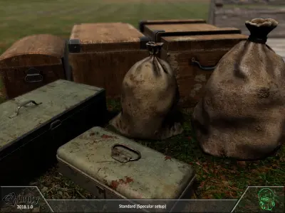 Box chest sack storage pack Low-poly 3D model