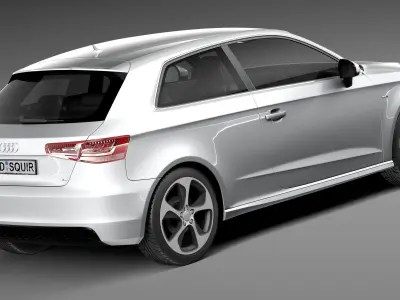 Audi A3 2013 S-Line 3D model
