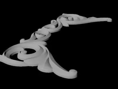 Central decor ornament for furniture 3D model 45