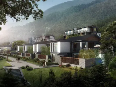 3D model of 2022 luxury fashion villa exterior 86 3D model