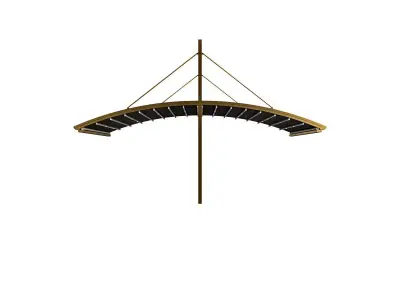 Motorized Pergola 6a brass furniture matte 3D model
