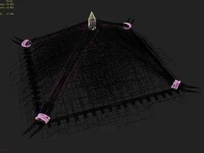 Game Building - Decoration - Roof 01 3D model