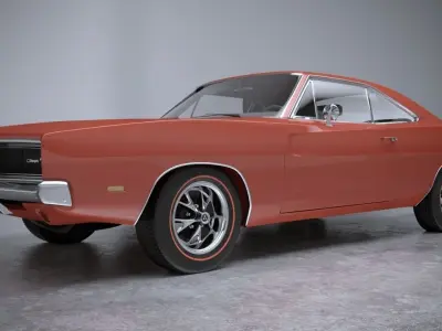 Dodge  Charger 1969 RT and General Lee 3D model