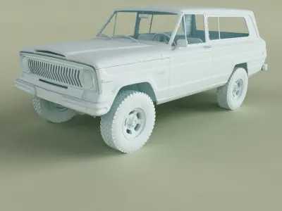 Jeep Cherokee Wagoneer Wrangler CJ5 3D model