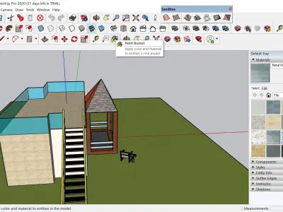 house computer screen showing design of 3D model