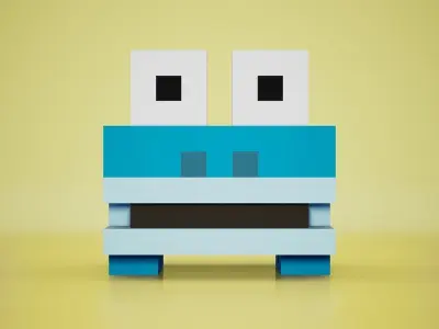 Voxel - Jungle Frog Low-poly 3D model