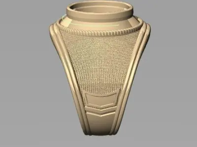 anillo grado sello limpio 3D print model