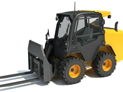 Skid Steer Loader Pallet Fork 3D model