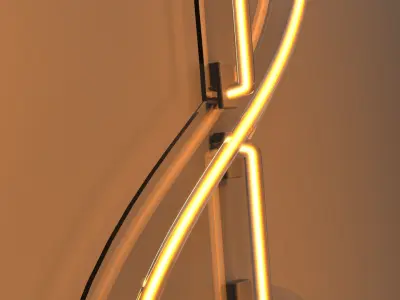 Music Note 1 - Neon Sign 3D model