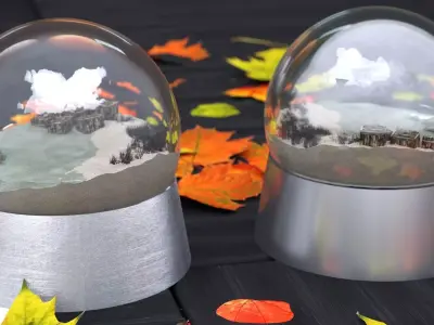 SANDY WHITE BEACH GLOBE 2025 3D model