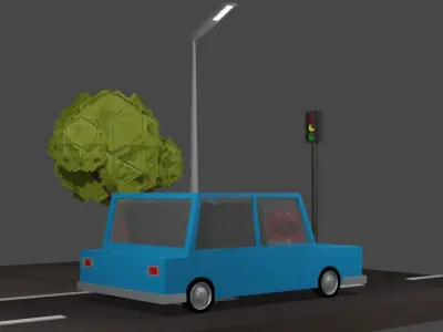 Lowpoly Car PLUS Gift Mini Bundle Low-poly 3D model